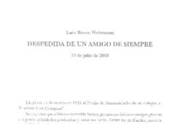 Despedida de un amigo de siempre