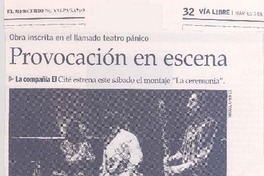 Provocaciòn en escena