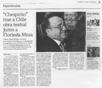 Chespirito" trae a Chile obra teatral junto a Florinda Meza