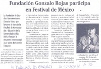 Fundación Gonzalo Rojas participa en Festival de México