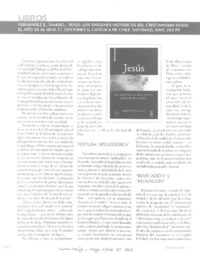 "Jesús". Los orígenes históricos del cristianismo desde el año 28 al 48 D. C."