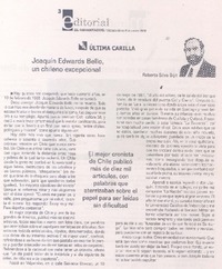 Joaquín Edwards Bello, un chileno excepcional