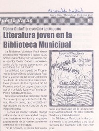 Literatura joven en la Biblioteca Municipal