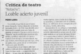 Loable acierto juvenil