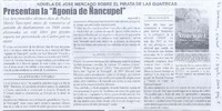 Presentan la "Agonía la de Ñancupel"