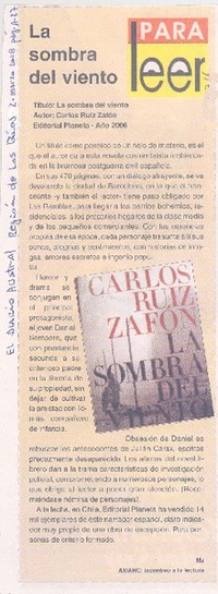 La sombra del viento