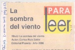 La sombra del viento