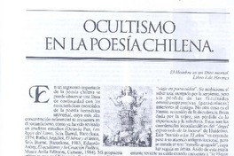 Ocultismo en la poesía chilena