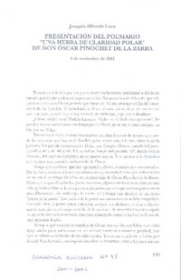 Presentación del poemario Una hebra de claridad polar