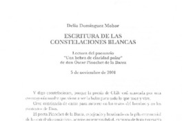 Escritura de las constelaciones blancas