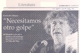 Fernando Villegas: "Necesitamos otro golpe"