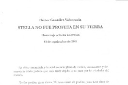 Stella no fue profeta en su tierra