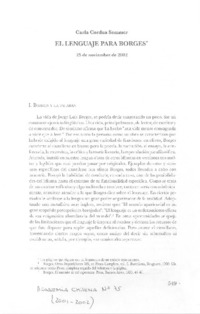 El lenguaje para Borges