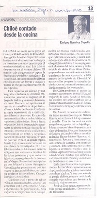 Chiloé contado desda la cocina