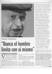 "Nunca el hombre limita con sí mismo" (entrevista)