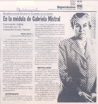 En la médula de Gabriela Mistral