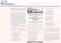 Carlos Pezoa Véliz en el centenario de su muerte