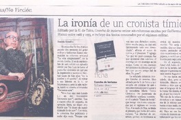 La ironía de un cronista tímido