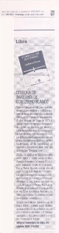 Cosecha de invierno, de Guillermo Blanco