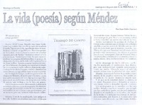 La vida (poesia) según Méndez