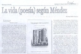 La vida (poesia) según Méndez