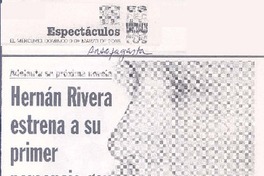 Hernán Rivera estrena a su primer personaje gay (entrevista)