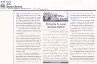 Militancia de la paz (artículo inédito)