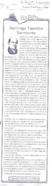 Sarmiento, Domingo Faustino