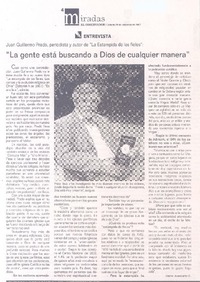 " La gente está buscando a Dios de cualquier manera" (entrevista)