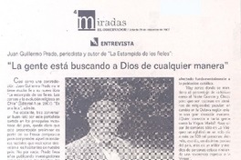 " La gente está buscando a Dios de cualquier manera" (entrevista)