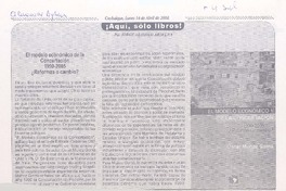 El modelo económico de la Concertación 1990-2005 ¿Reformas o cambio?