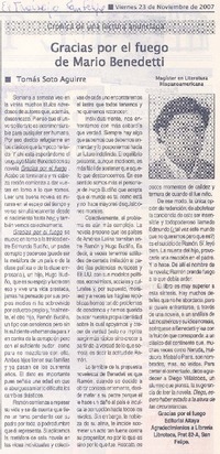 Gracias por el fuego de Mario Benedetti