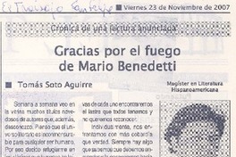 Gracias por el fuego de Mario Benedetti