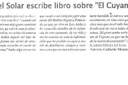 Poetisa Mireya del Solar escribe libro sobre "El Cuyano"