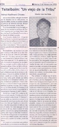 Teitelboim: "Un viejo de la tribu"