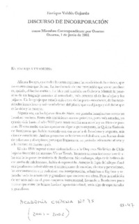 Discurso de incorporación