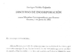 Discurso de incorporación