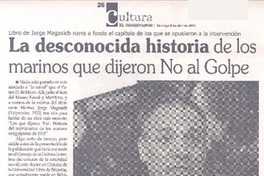 La desconocida historia de los marinos que dijeron No al Golpe
