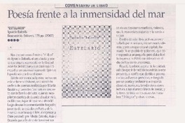 Poesía frente a la inmensidad del mar