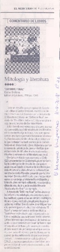 Mitología y literatura