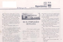 En el cumpleaños de Volodia