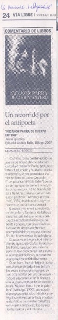 Un recorrido por el antipoeta