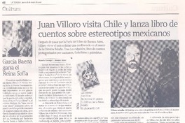 Juan Villoro visita Chile y lanza libro de cuentos sobre estereotipos mexicanos