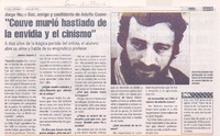 "Couve murió hastiado de la envidia y el cinismo" (entrevista)
