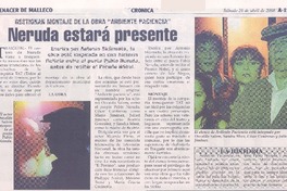 Neruda estará presente