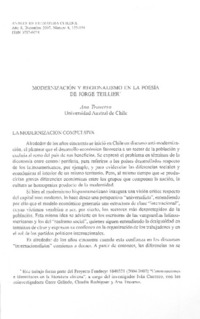 Modernización y regionalismo en lal poesía de Jorge Teillier
