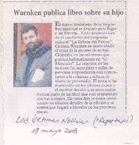 Warnken publica libro sobre su hijo