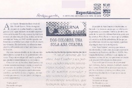 Dos colores, una sola Ana Cuadra