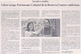 Libro recoge patrimonio cultural de la reserva costera valdiviana