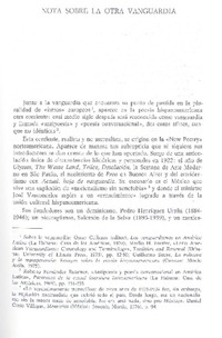Nota sobre la otra vanguardia